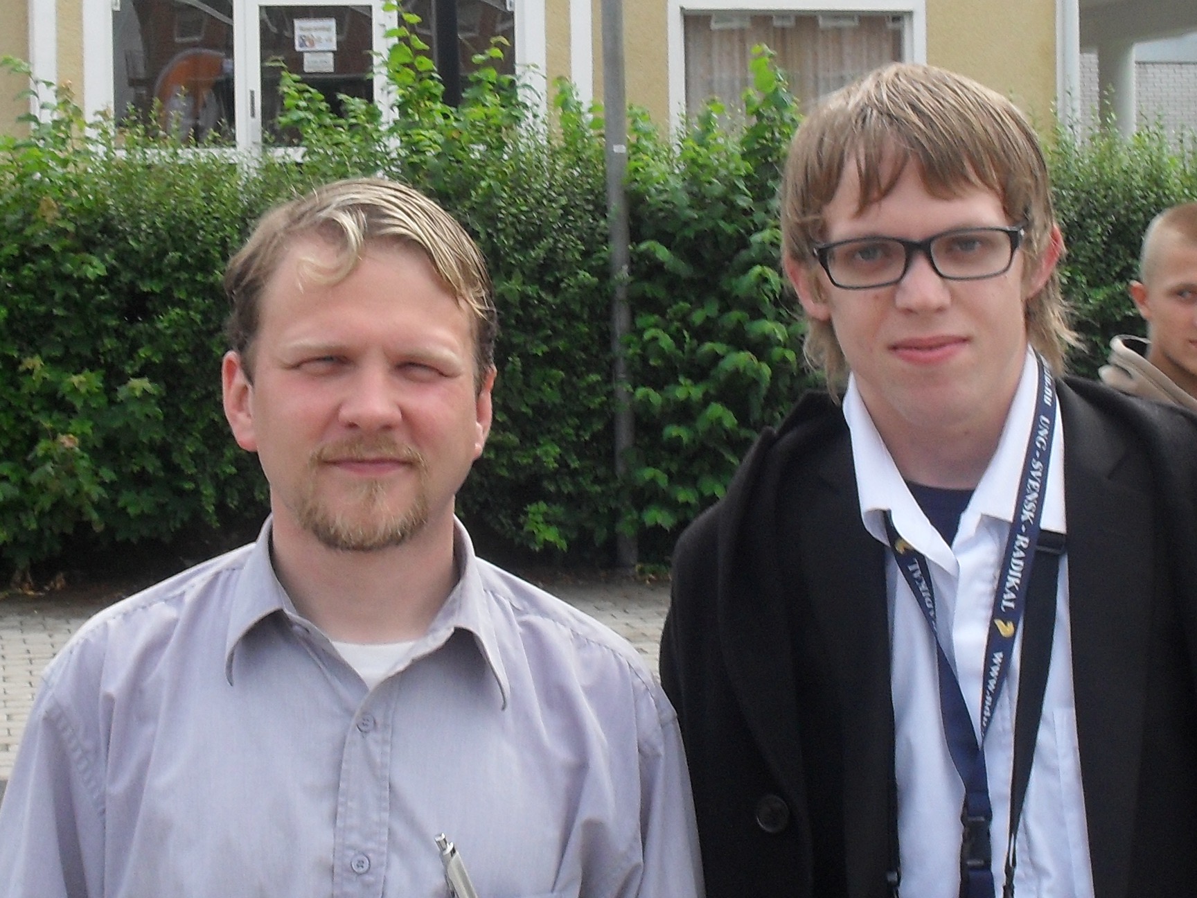 Marc Abramsson och Fredrik Johansson i Tranemo den 17 juli Nationaldem